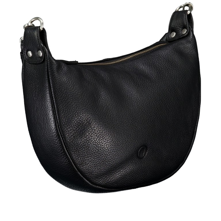 Beuteltasche, Farbe: schwarz, braun, taupe/khaki, Marke: Hausfelder Manufaktur, Abmessungen in cm: 28x20.5x7.2, Bild 2 von 8