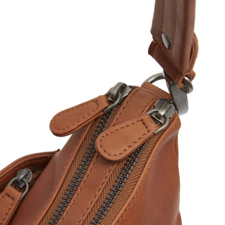 Beuteltasche Tivra, Farbe: schwarz, cognac, Marke: The Chesterfield Brand, Abmessungen in cm: 28x23x7, Bild 8 von 9