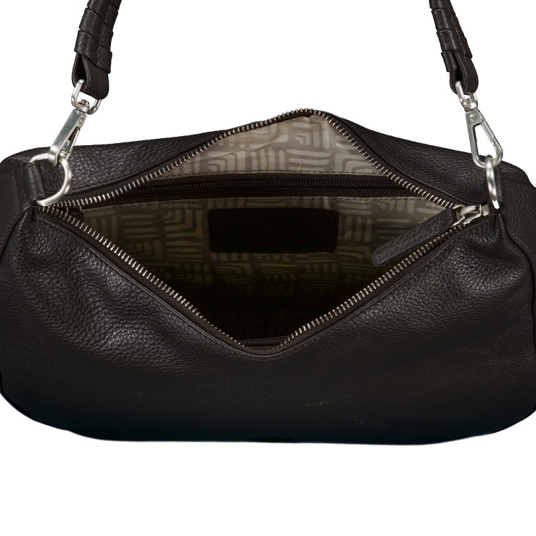 Beuteltasche, Farbe: braun, taupe/khaki, Marke: Hausfelder Manufaktur, Abmessungen in cm: 29.3x26.5x9, Bild 7 von 7