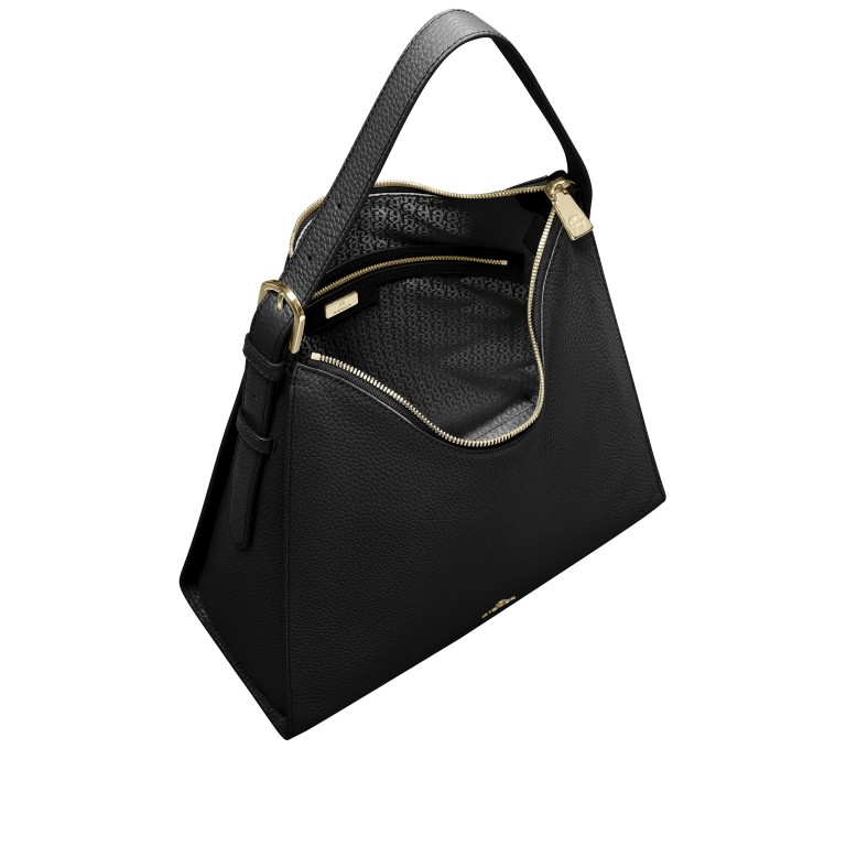 Beuteltasche Ivy L, Farbe: schwarz, blau/petrol, grün/oliv, Marke: AIGNER, Abmessungen in cm: 32x33x14, Bild 4 von 4