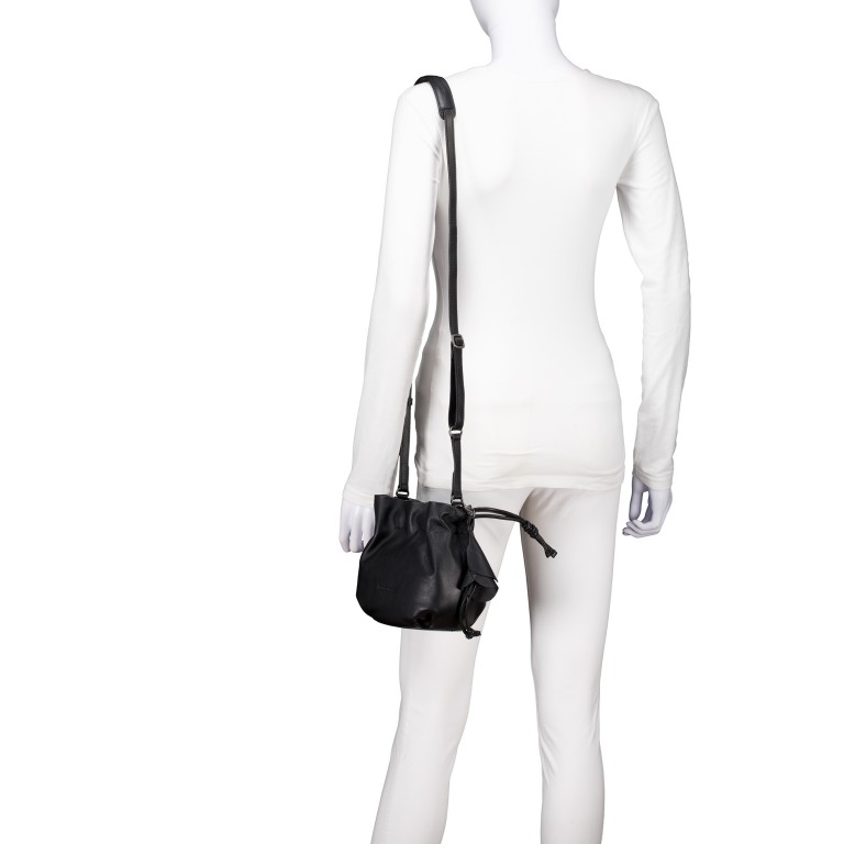 Beuteltasche Bohemian Vibes Fleur, Farbe: schwarz, blau/petrol, beige, Marke: Aunts & Uncles, Abmessungen in cm: 20.5x17x12.5, Bild 4 von 9