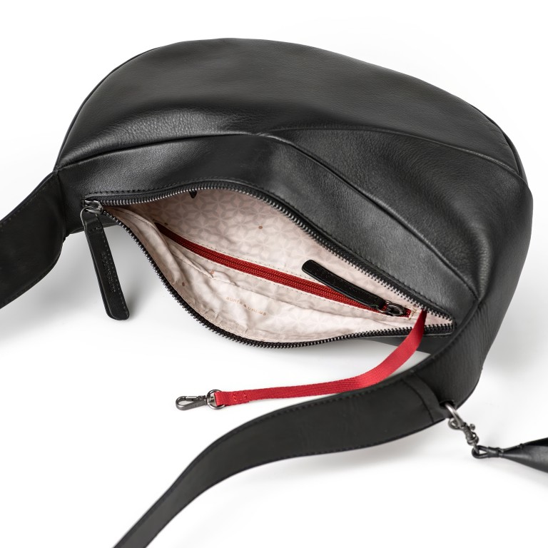 Beuteltasche Bohemian Vibes Reed, Farbe: schwarz, blau/petrol, beige, Marke: Aunts & Uncles, Abmessungen in cm: 30x17x10.5, Bild 6 von 8