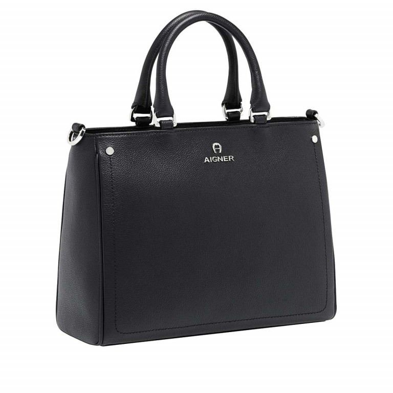 Handtasche Ava 133-512 Black, Farbe: schwarz, Marke: AIGNER, EAN: 4055539225758, Abmessungen in cm: 30.5x25x13, Bild 2 von 3