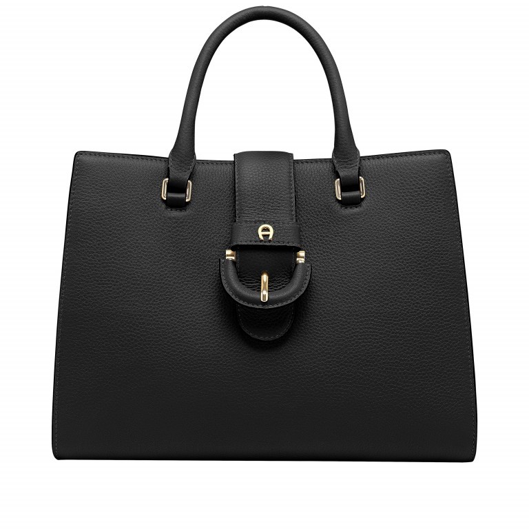 Handtasche Kira Black, Farbe: schwarz, Marke: AIGNER, EAN: 4055539226120, Abmessungen in cm: 32x25x15, Bild 1 von 5