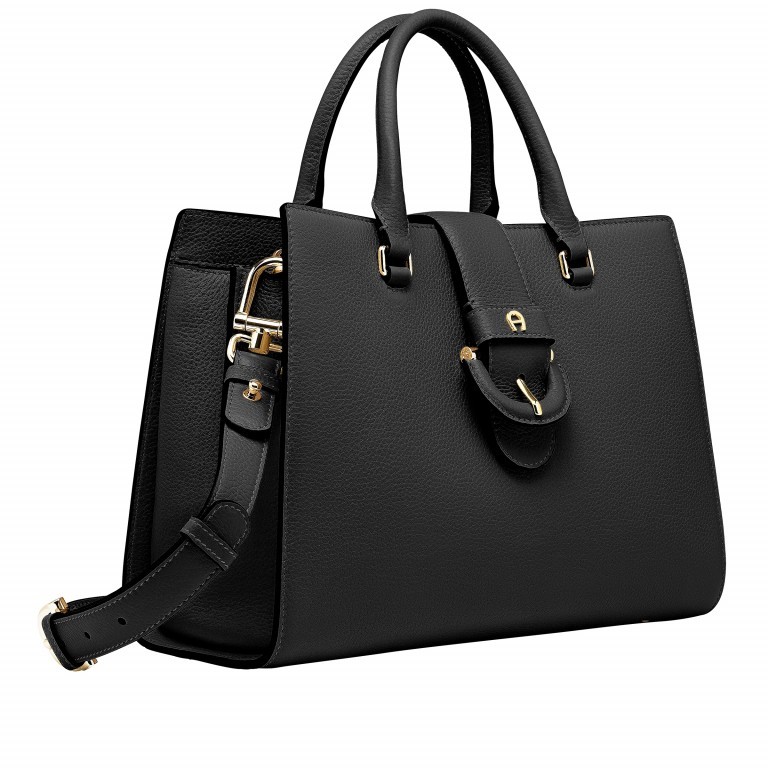Handtasche Kira Black, Farbe: schwarz, Marke: AIGNER, EAN: 4055539226120, Abmessungen in cm: 32x25x15, Bild 2 von 5