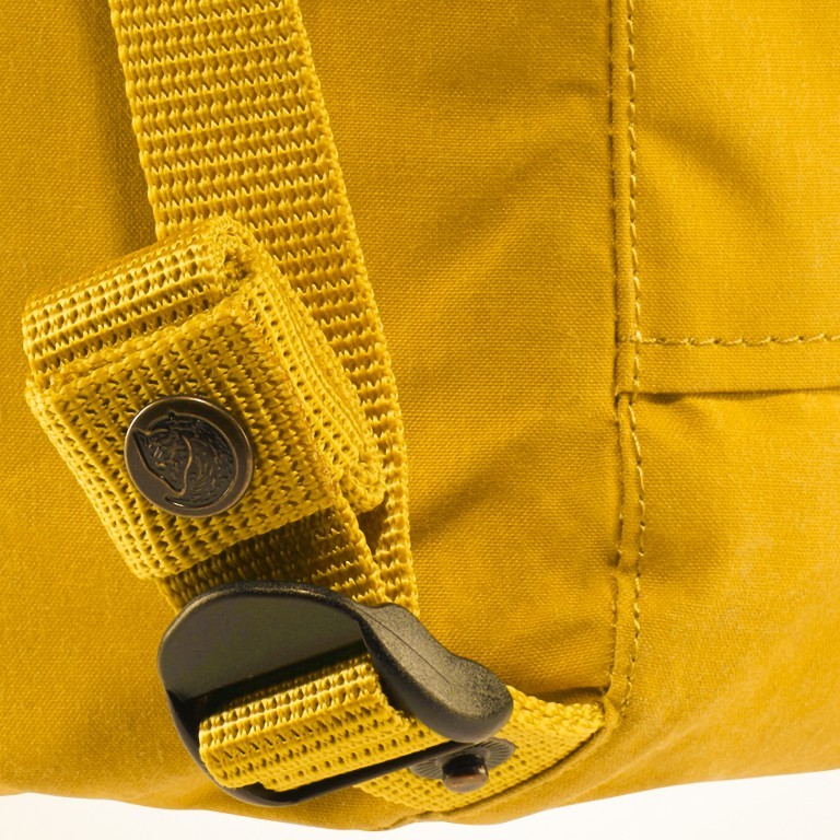 Rucksack Kånken Mini Warm Yellow, Farbe: gelb, Marke: Fjällräven, EAN: 7392158473502, Abmessungen in cm: 20x29x13, Bild 11 von 11