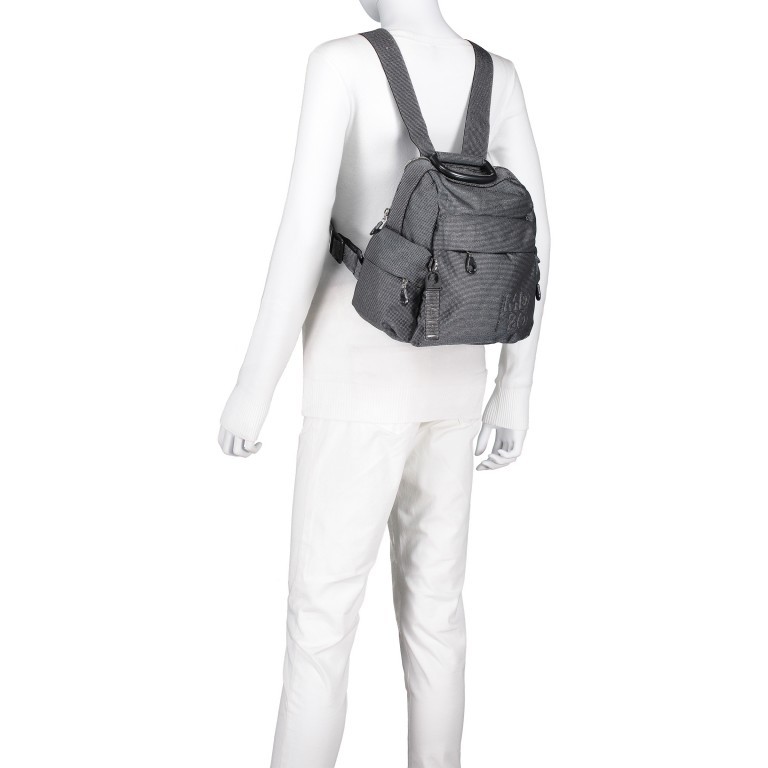 Rucksack MD20 QMTT1, Farbe: schwarz, anthrazit, grau, blau/petrol, braun, taupe/khaki, grün/oliv, rot/weinrot, rosa/pink, gelb, beige, metallic, Marke: Mandarina Duck, Abmessungen in cm: 23.5x28x12, Bild 4 von 5