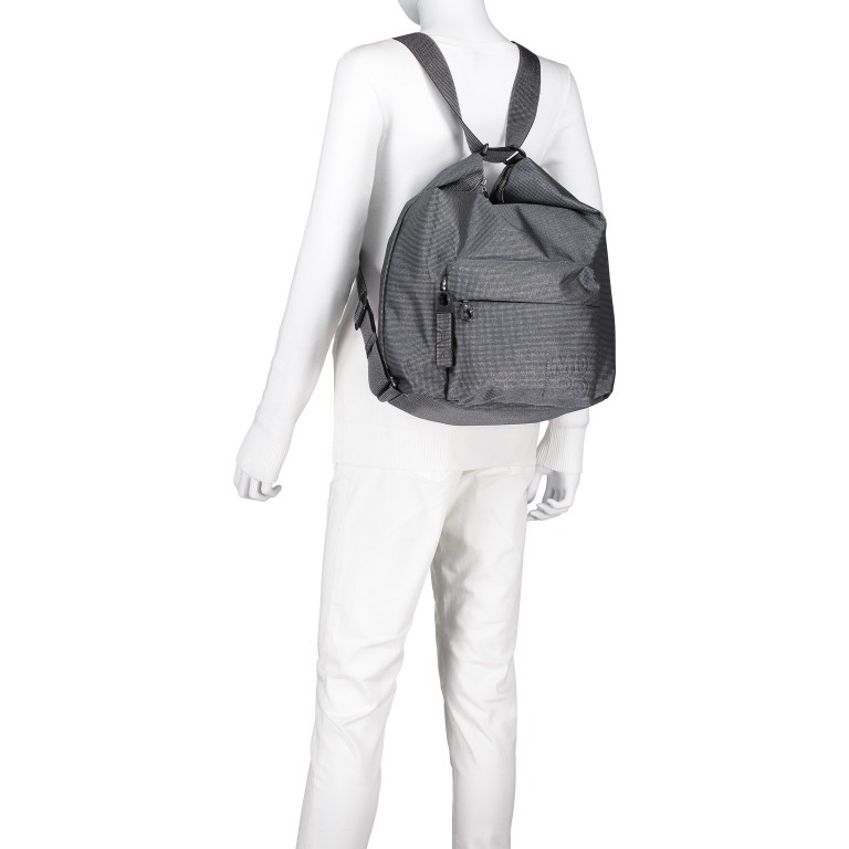 Rucksack MD20 QMT09 auch als Tasche tragbar Jeans, Farbe: blau/petrol, Marke: Mandarina Duck, EAN: 8032803767837, Abmessungen in cm: 32x38x14, Bild 9 von 11