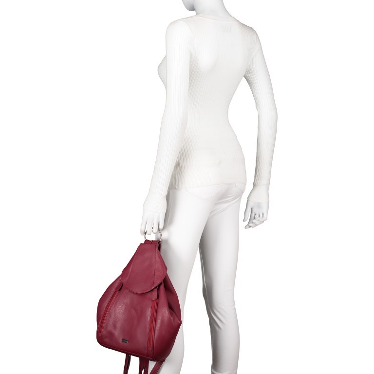 Rucksack Alba 826 Rot, Farbe: rot/weinrot, Marke: Flanigan, EAN: 4035486089955, Abmessungen in cm: 22x35x9, Bild 7 von 10