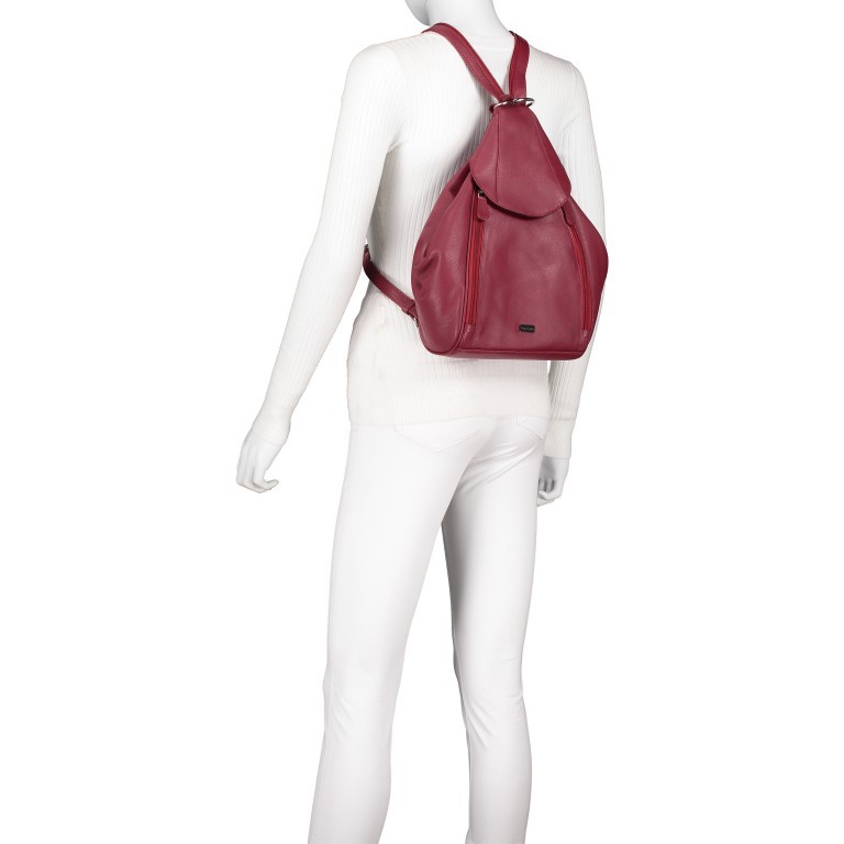 Rucksack Alba 826 Rot, Farbe: rot/weinrot, Marke: Flanigan, EAN: 4035486089955, Abmessungen in cm: 22x35x9, Bild 8 von 10