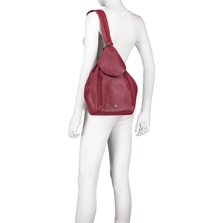 Rucksack Alba 826 Rot, Farbe: rot/weinrot, Marke: Flanigan, EAN: 4035486089955, Abmessungen in cm: 22x35x9, Bild 9 von 10