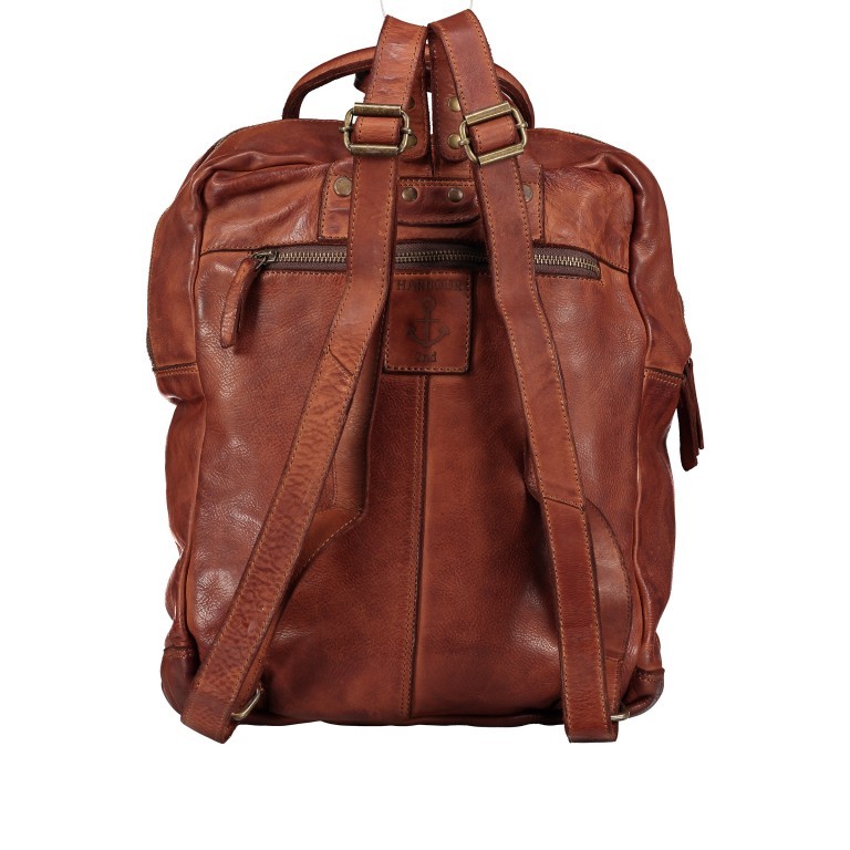 Rucksack Cool-Casual Utopia B3.9690 Charming Cognac, Farbe: cognac, Marke: Harbour 2nd, EAN: 4046478043473, Abmessungen in cm: 29x34x10, Bild 4 von 10