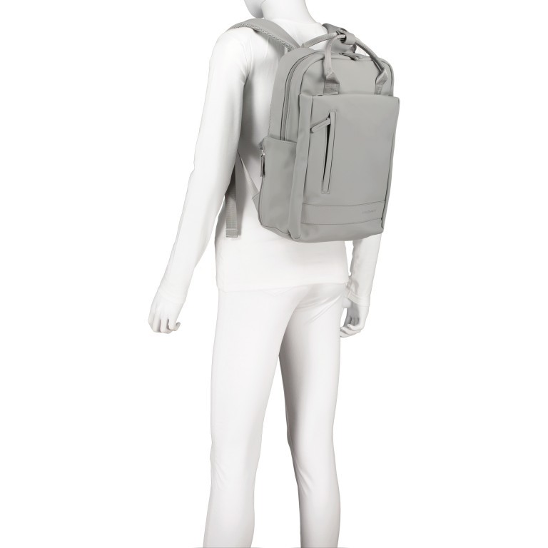 Rucksack RS62 Light Grey, Farbe: grau, Marke: Franky, EAN: 4251672764226, Abmessungen in cm: 28x40x13, Bild 4 von 7