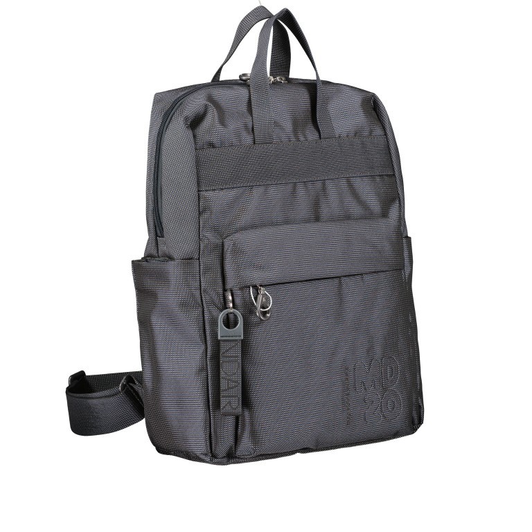 Rucksack MD20 QMT17, Farbe: grau, blau/petrol, taupe/khaki, grün/oliv, rot/weinrot, rosa/pink, beige, Marke: Mandarina Duck, Abmessungen in cm: 26x37x12, Bild 2 von 8