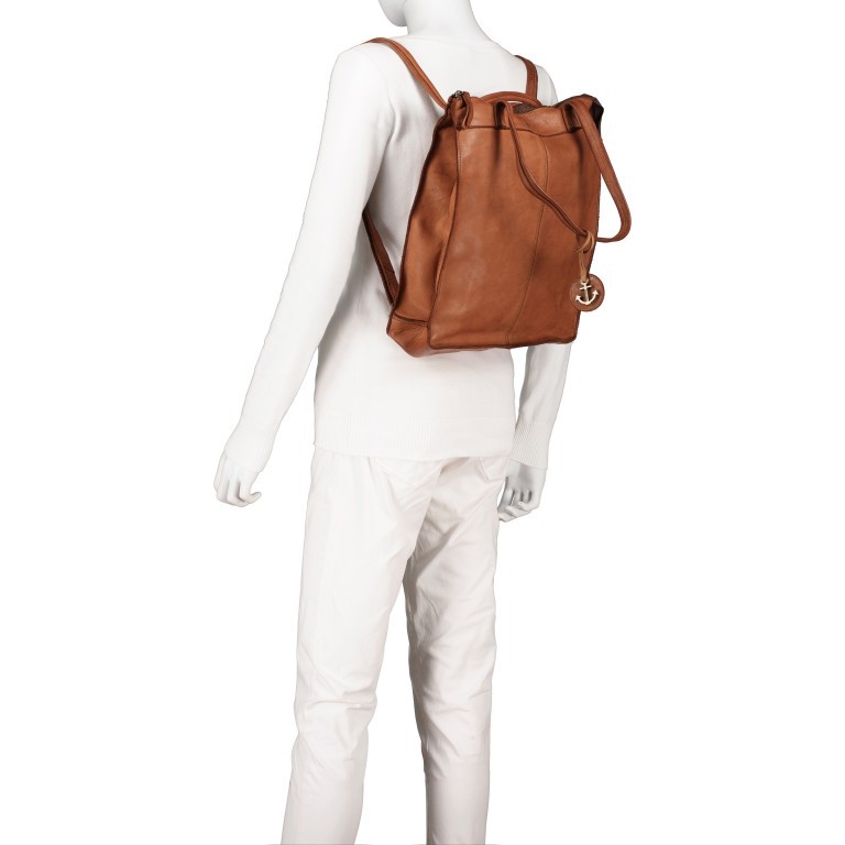 Rucksack / Shopper Anchor-Love Franka AL.10492 Sweet Caramel, Farbe: cognac, Marke: Harbour 2nd, EAN: 4046478055230, Abmessungen in cm: 30x36x10, Bild 5 von 7