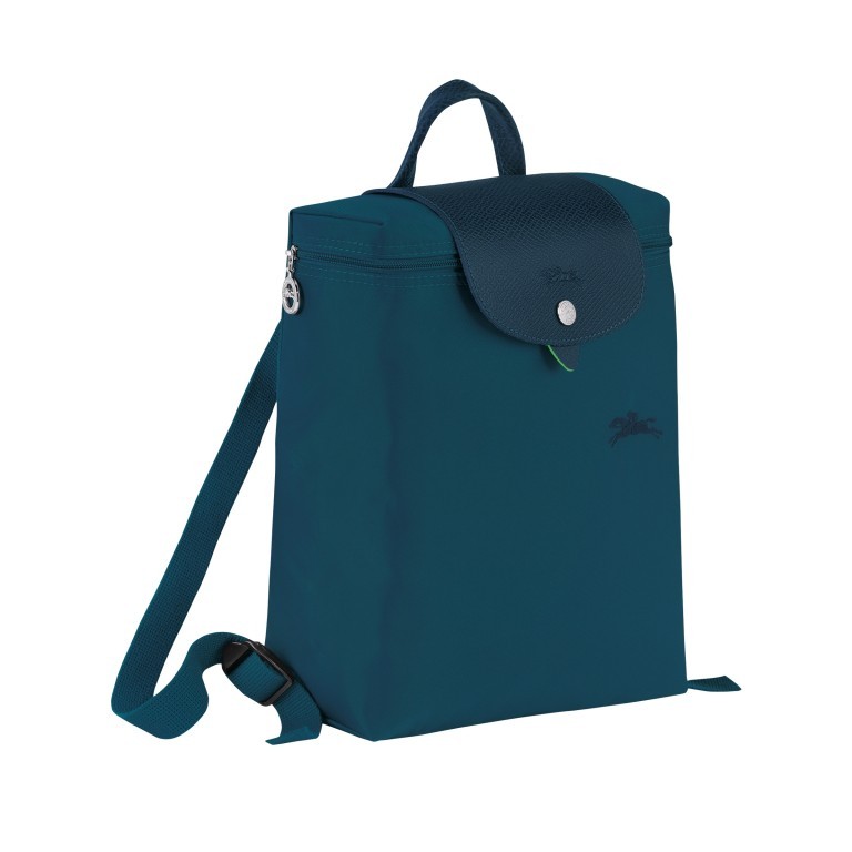 Rucksack Le Pliage Green Rucksack, Farbe: schwarz, anthrazit, blau/petrol, cognac, grün/oliv, rot/weinrot, flieder/lila, orange, Marke: Longchamp, Abmessungen in cm: 26x28x10, Bild 2 von 5