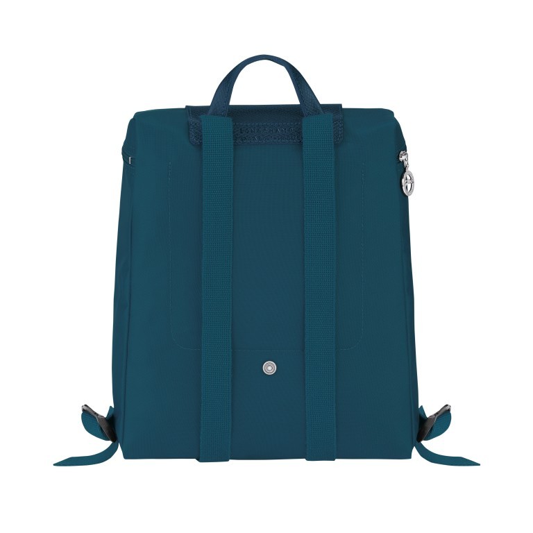 Rucksack Le Pliage Green Rucksack, Farbe: schwarz, anthrazit, blau/petrol, cognac, grün/oliv, rot/weinrot, flieder/lila, orange, Marke: Longchamp, Abmessungen in cm: 26x28x10, Bild 3 von 5