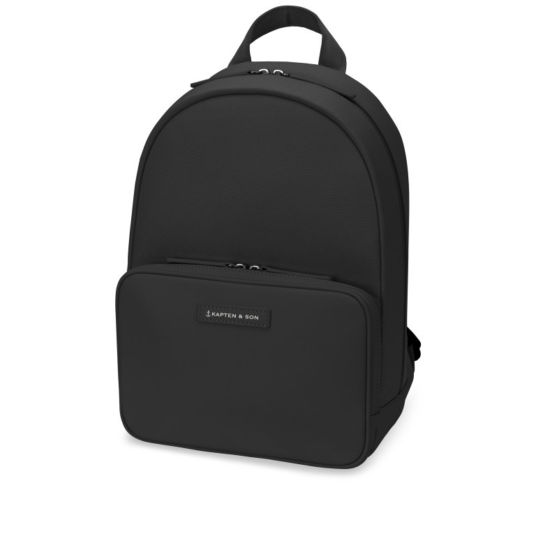 Rucksack Vardo Small mit Tabletfach 10 Zoll All Black, Farbe: schwarz, Marke: Kapten & Son, EAN: 4251145208547, Abmessungen in cm: 22x32.5x9, Bild 2 von 5