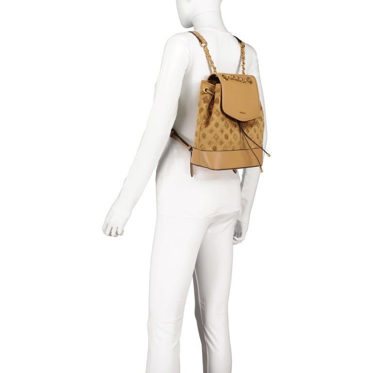 Rucksack Kimi Champagne, Farbe: beige, Marke: Guess, EAN: 7624302272632, Abmessungen in cm: 23x31x11, Bild 5 von 6