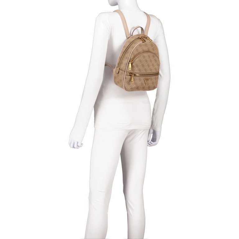 Rucksack Manhattan Latte Logo, Farbe: braun, Marke: Guess, EAN: 0190231484158, Abmessungen in cm: 22x28x10, Bild 6 von 6