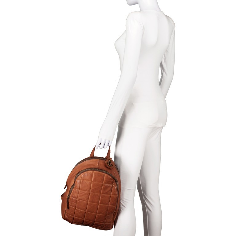 Rucksack New-Lines Madra NL.11449 Charming Cognac, Farbe: cognac, Marke: Harbour 2nd, EAN: 4046478060043, Abmessungen in cm: 26x35x12, Bild 5 von 7