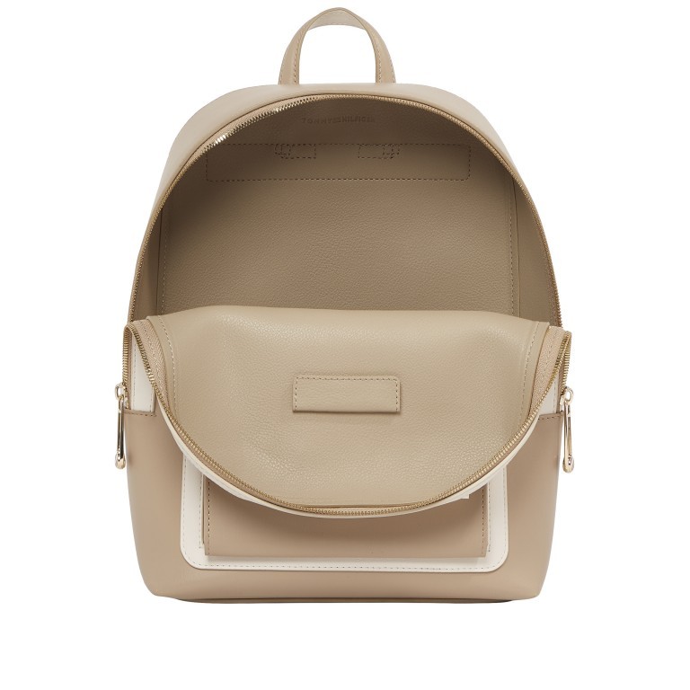 Rucksack Iconic Backpack Signature Beige, Farbe: beige, Marke: Tommy Hilfiger, EAN: 8720117906225, Abmessungen in cm: 30x35x14, Bild 4 von 5