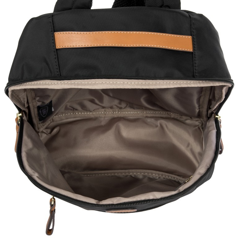 Rucksack X-BAG & X-Travel, Farbe: schwarz, blau/petrol, braun, grün/oliv, Marke: Brics, Abmessungen in cm: 30x33x12, Bild 6 von 7