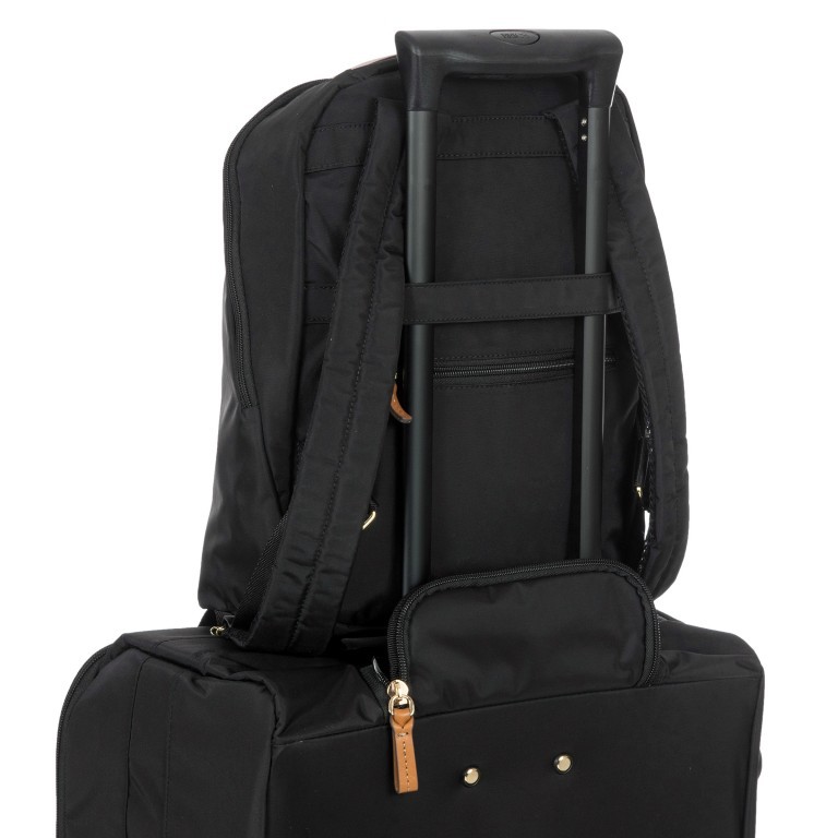 Rucksack X-BAG & X-Travel, Farbe: schwarz, blau/petrol, braun, grün/oliv, Marke: Brics, Abmessungen in cm: 30x33x12, Bild 4 von 7