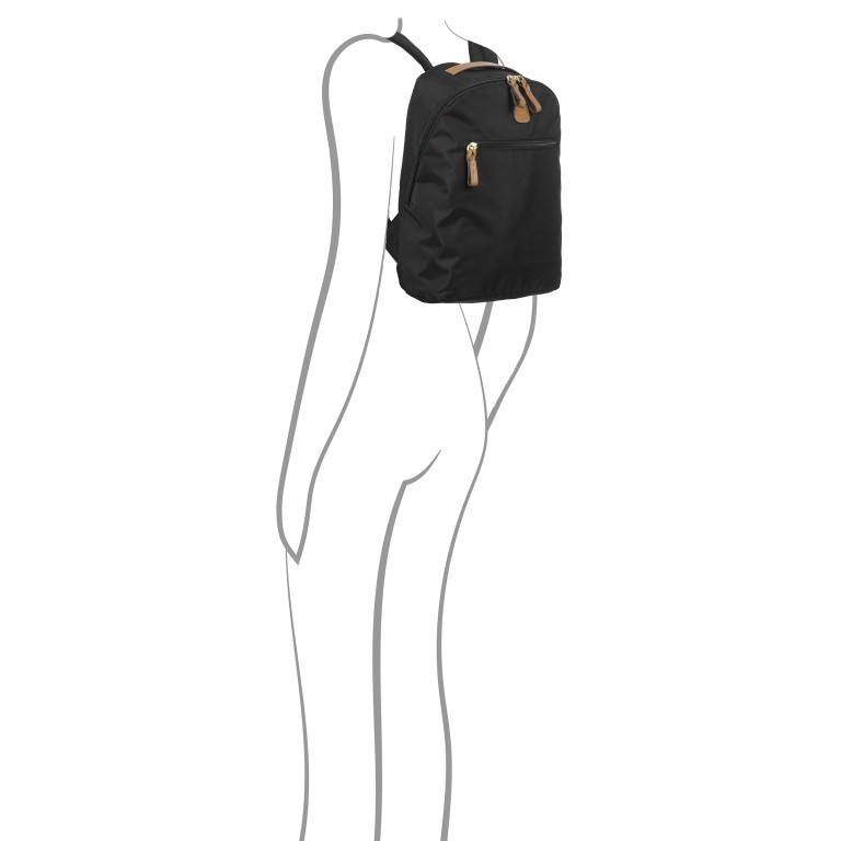 Rucksack X-BAG & X-Travel, Farbe: schwarz, blau/petrol, braun, grün/oliv, Marke: Brics, Abmessungen in cm: 30x33x12, Bild 5 von 7