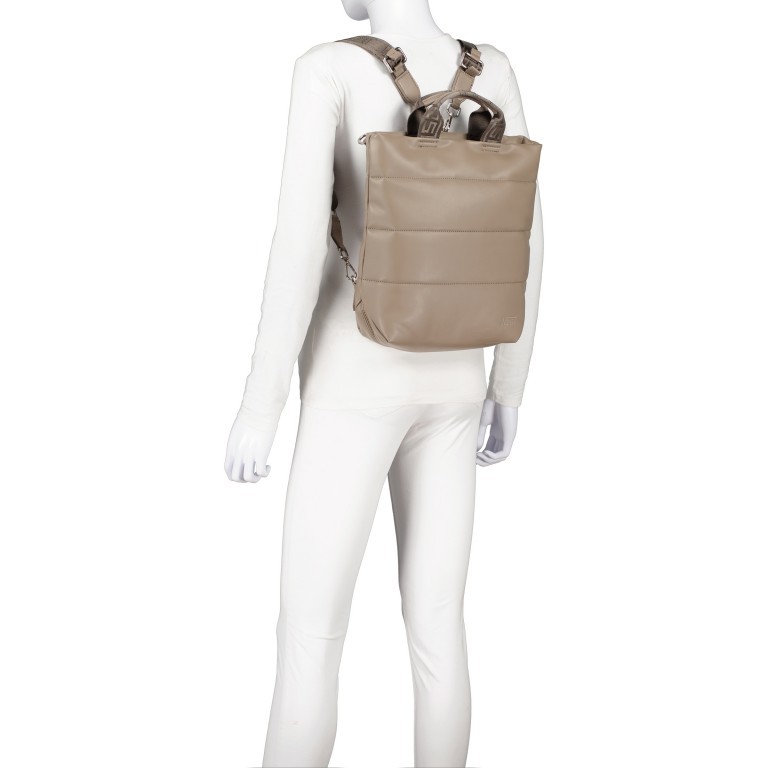 Rucksack / Umhängetasche Kaarina Xchange Bag XS Khaki, Farbe: taupe/khaki, Marke: Jost, EAN: 4025307784237, Abmessungen in cm: 24x32x9, Bild 8 von 9