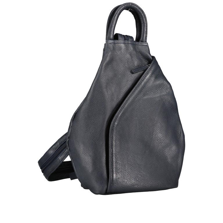 Rucksack Dunkelblau, Farbe: blau/petrol, Marke: Hausfelder Manufaktur, EAN: 4065646023895, Abmessungen in cm: 20x35x11, Bild 2 von 7