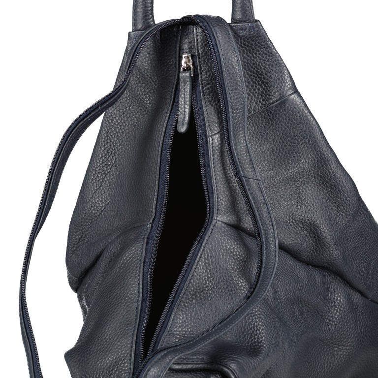 Rucksack Dunkelblau, Farbe: blau/petrol, Marke: Hausfelder Manufaktur, EAN: 4065646023895, Abmessungen in cm: 20x35x11, Bild 7 von 7
