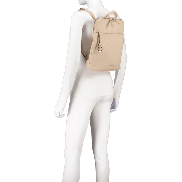 Rucksack Debby 13606, Farbe: schwarz, taupe/khaki, beige, weiß, Marke: Suri Frey, Abmessungen in cm: 28x33x12, Bild 5 von 7