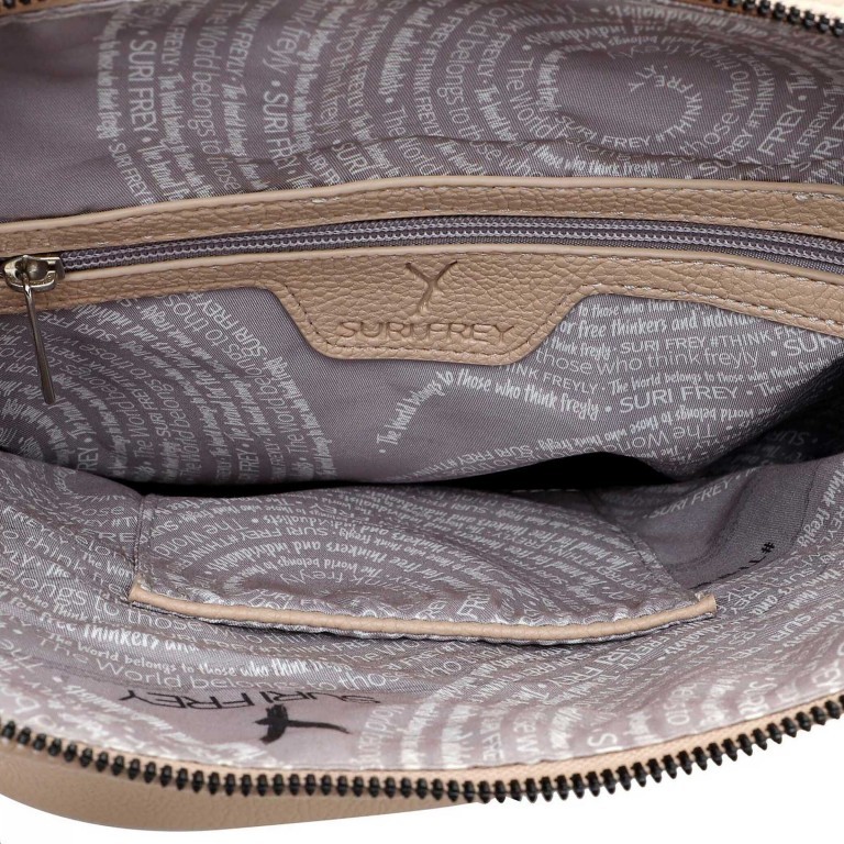 Rucksack Debby 13606, Farbe: schwarz, grau, blau/petrol, taupe/khaki, beige, weiß, Marke: Suri Frey, Abmessungen in cm: 28x33x12, Bild 6 von 7