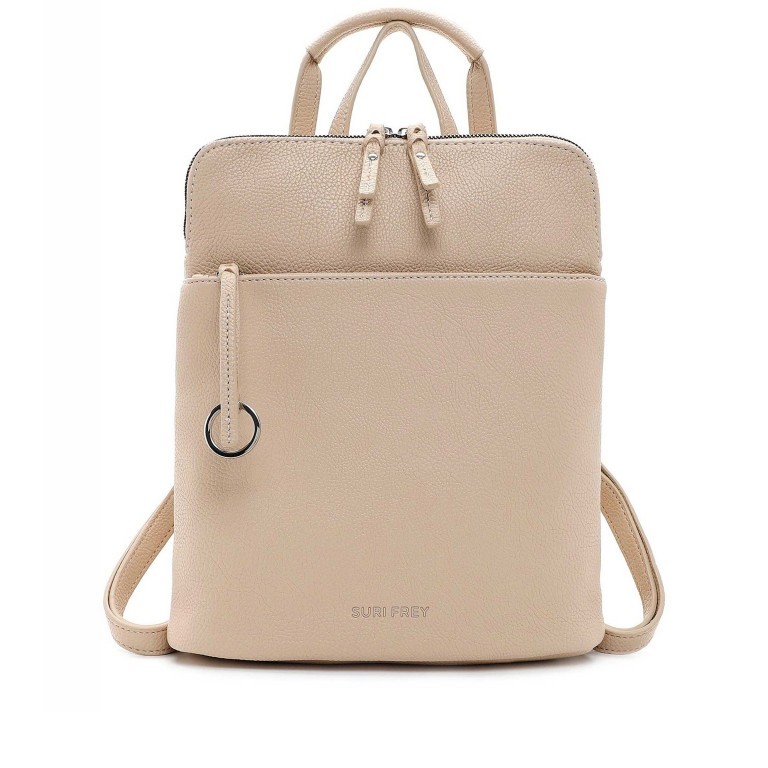 Rucksack Debby 13606, Farbe: schwarz, grau, blau/petrol, taupe/khaki, beige, weiß, Marke: Suri Frey, Abmessungen in cm: 28x33x12, Bild 1 von 7
