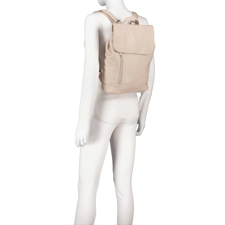 Rucksack Daley F41-1312, Farbe: schwarz, blau/petrol, taupe/khaki, rot/weinrot, rosa/pink, beige, weiß, Marke: Flanigan, Abmessungen in cm: 26x34x12, Bild 5 von 7