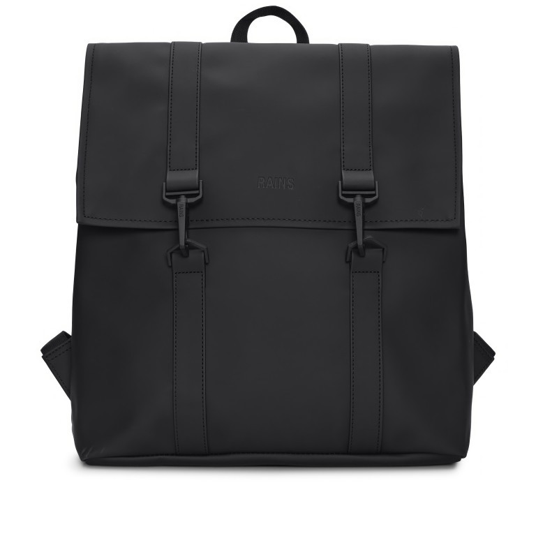 Rucksack MSN Bag Mini, Farbe: schwarz, grün/oliv, Marke: Rains, Abmessungen in cm: 31x34x12, Bild 1 von 4