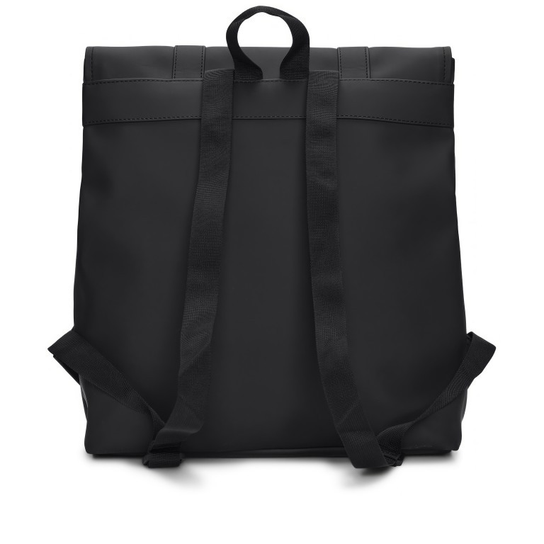 Rucksack MSN Bag Mini Black, Farbe: schwarz, Marke: Rains, EAN: 5711747561031, Abmessungen in cm: 31x34x12, Bild 2 von 4