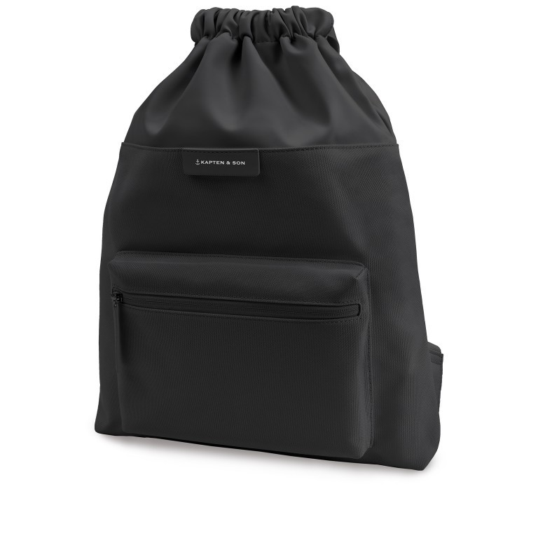 Rucksack / Sportbeutel Storberg All Black, Farbe: schwarz, Marke: Kapten & Son, EAN: 4251145237752, Abmessungen in cm: 33.5x45x5, Bild 2 von 5