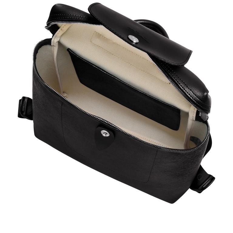 Rucksack Le Pliage City Backpack M Noir, Farbe: schwarz, Marke: Longchamp, EAN: 3597922384242, Abmessungen in cm: 26x28x10, Bild 6 von 6