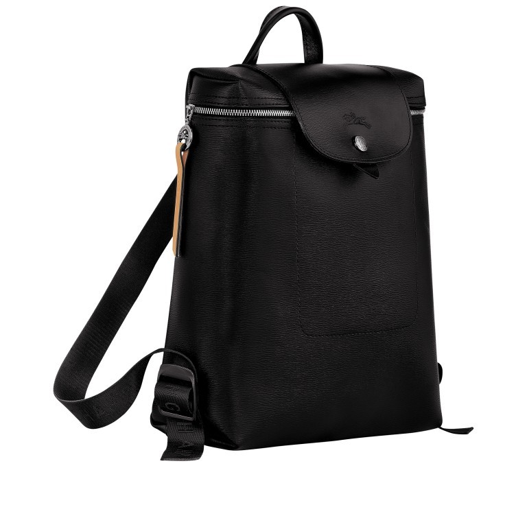 Rucksack Le Pliage City Backpack M Noir, Farbe: schwarz, Marke: Longchamp, EAN: 3597922384242, Abmessungen in cm: 26x28x10, Bild 2 von 6