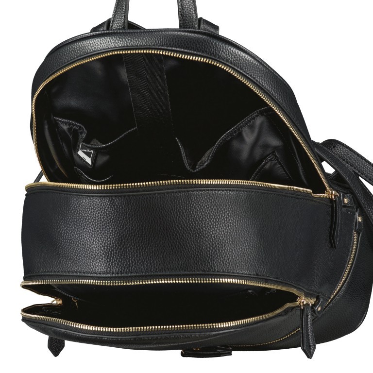 Rucksack Brixton mit Laptopfach 13 Zoll, Farbe: schwarz, beige, Marke: Valentino Bags, Abmessungen in cm: 28.5x38x15, Bild 6 von 6
