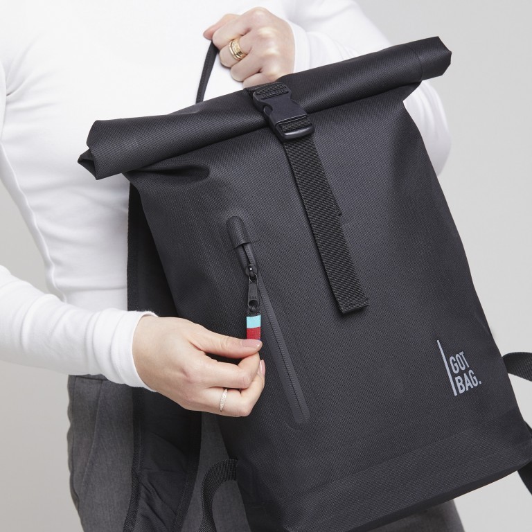 Rucksack Rolltop Small Black, Farbe: schwarz, Marke: Got Bag, EAN: 4260483884832, Abmessungen in cm: 24x40x12, Bild 9 von 10