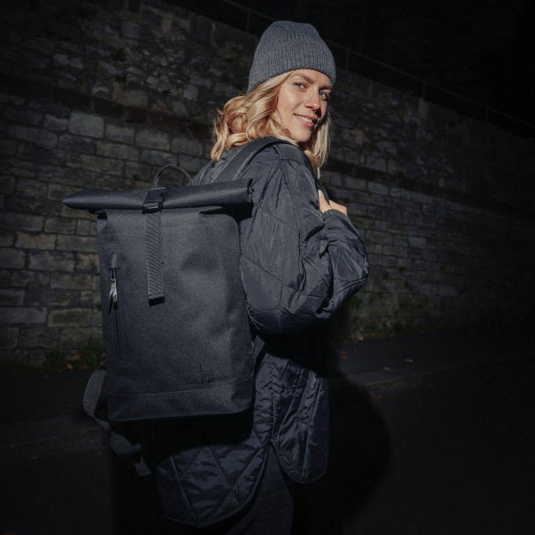 Rucksack Rolltop Small Monochrome Black, Farbe: schwarz, Marke: Got Bag, EAN: 4260483885488, Abmessungen in cm: 24x40x12, Bild 6 von 6