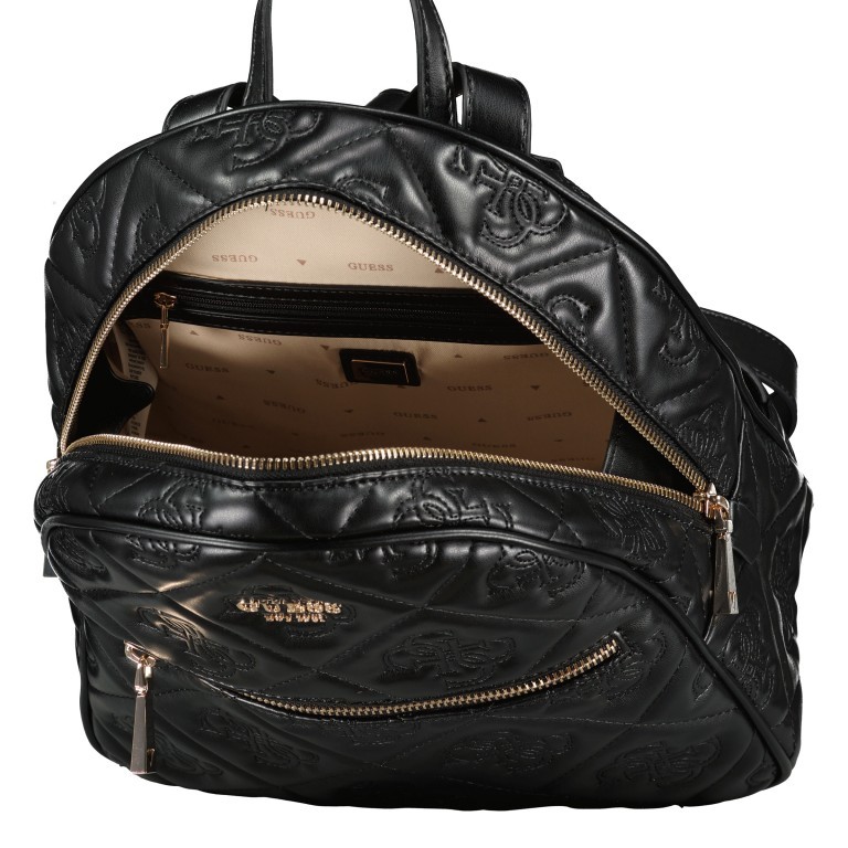 Rucksack VIKKY II Big Logo, Farbe: schwarz, beige, Marke: Guess, Abmessungen in cm: 27.5x31.5x12, Bild 6 von 6