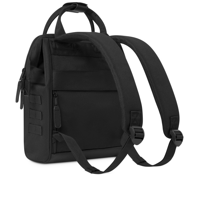 Rucksack Adventurer Small mit zwei auswechselbaren Vortaschen, Farbe: schwarz, grün/oliv, gelb, beige, Marke: Cabaia, Abmessungen in cm: 23x32x13, Bild 6 von 10