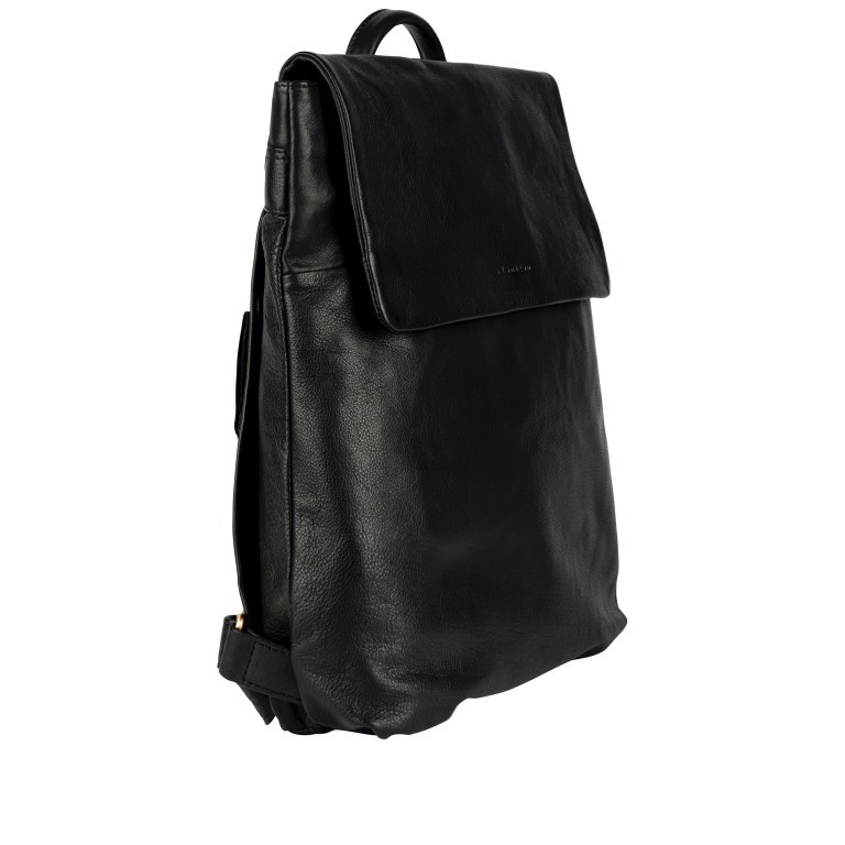 Rucksack / Umhängetasche Finja, Farbe: schwarz, cognac, Marke: Flanigan, Abmessungen in cm: 32x32x6.5, Bild 2 von 9