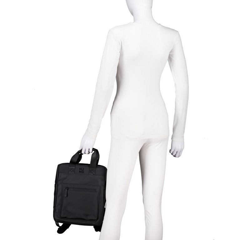 Rucksack City-Lights Hamburg L CL-12679, Farbe: anthrazit, blau/petrol, beige, Marke: Harbour 2nd, Abmessungen in cm: 26x30x12, Bild 4 von 6