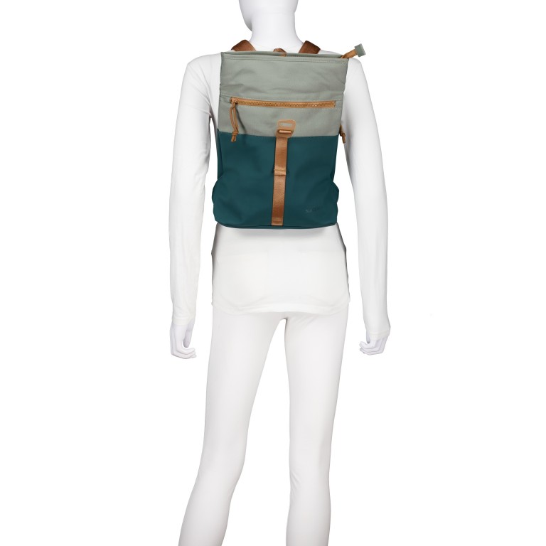 Rucksack Los Angeles FU51, Farbe: grau, blau/petrol, Marke: Blackbeat, Abmessungen in cm: 27x31.5x7.5, Bild 7 von 8