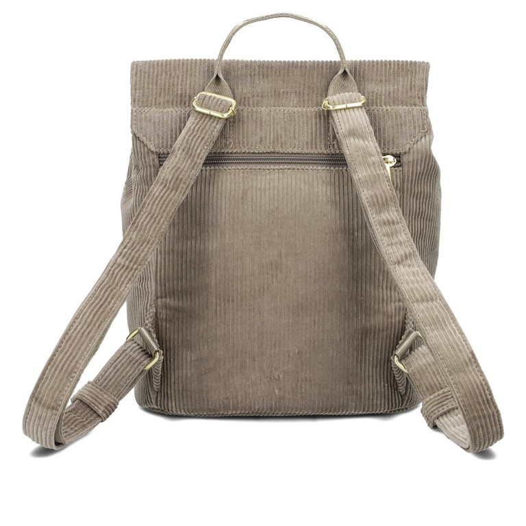 Rucksack Mademoiselle MR8 Cord, Farbe: grau, beige, Marke: Zwei, Abmessungen in cm: 24x29x13, Bild 5 von 5